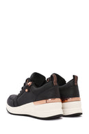 Skechers Women's Black Billion Lace-Up Zipper Detail Leather Sneaker | Derimod Skechers Women's Black Billion Lace-Up Zipper Detail Leather Sneaker | Derimod