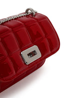 Woman Red Long-Strap Quilted Mini Crossbody Bag | Derimod Woman Red Long-Strap Quilted Mini Crossbody Bag | Derimod