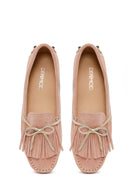 Woman Powder Tasselled Suede Loafer | Derimod Woman Powder Tasselled Suede Loafer | Derimod