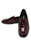 Kadın Bordo Rugan Deri Loafer | Derimod Kadın Bordo Rugan Deri Loafer | Derimod