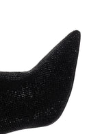 Women's Black Thin Heeled Stone Boots | Derimod Women's Black Thin Heeled Stone Boots | Derimod