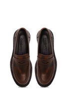Kadın Kahverengi Kalın Tabanlı Deri Maskülen Loafer | Derimod Kadın Kahverengi Kalın Tabanlı Deri Maskülen Loafer | Derimod