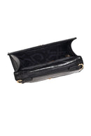 Woman Black Croco Mini Shoulder Bag with Long Strap | Derimod Woman Black Croco Mini Shoulder Bag with Long Strap | Derimod