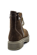 Women's Thick Soled Zippered Boots Suede Boots | Derimod Women's Thick Soled Zippered Boots Suede Boots | Derimod