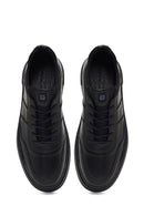 Erkek Siyah Bağcıklı Deri Sneaker | Derimod Erkek Siyah Bağcıklı Deri Sneaker | Derimod