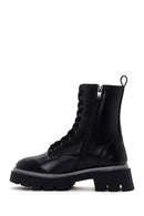 Women's Black Thick Soled Zippered Boots | Derimod Women's Black Thick Soled Zippered Boots | Derimod
