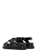Women's Black Ankle Strap Thick Soled Jelly Sandals | Derimod Women's Black Ankle Strap Thick Soled Jelly Sandals | Derimod