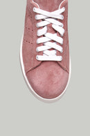 Suede Pink Women's Leather Sneaker | Derimod Suede Pink Women's Leather Sneaker | Derimod