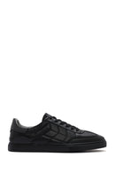Erkek Siyah Bağcıklı Deri Sneaker | Derimod Erkek Siyah Bağcıklı Deri Sneaker | Derimod