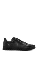 Erkek Siyah Bağcıklı Deri Sneaker | Derimod Erkek Siyah Bağcıklı Deri Sneaker | Derimod