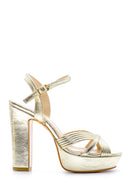 Kadın Metalik Topuklu Ayakkabı | Derimod Kadın Metalik Topuklu Ayakkabı | Derimod