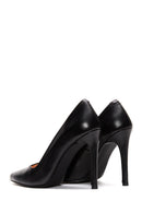 Kadın Siyah Deri Stiletto | Derimod Kadın Siyah Deri Stiletto | Derimod