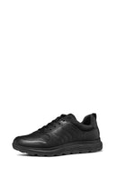 Geox Men's Black Spherica Lace-up Leather Sneaker | Derimod Geox Men's Black Spherica Lace-up Leather Sneaker | Derimod