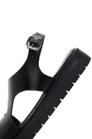Women's Black Ankle Strap Leather Sandals | Derimod Women's Black Ankle Strap Leather Sandals | Derimod