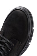 Men's Black Zippered Casual Nubuck Leather Boots | Derimod Men's Black Zippered Casual Nubuck Leather Boots | Derimod