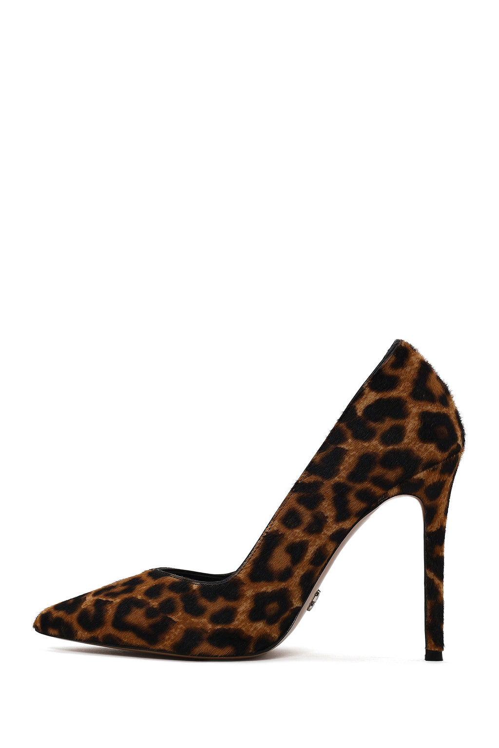 Kadın Leopar Yüksek İnce Topuklu Deri Stiletto