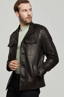 Moreno Erkek Siyah Spor Blazer Deri Ceket | Derimod Moreno Erkek Siyah Spor Blazer Deri Ceket | Derimod