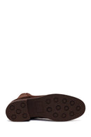 Woman Brown Zip Closure Chunky Heeled Suede Boots | Derimod Woman Brown Zip Closure Chunky Heeled Suede Boots | Derimod