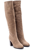 Women's Suede Heeled Boots | Derimod Women's Suede Heeled Boots | Derimod