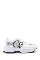Kadn Yılan Derisi Detaylı Sneaker | Derimod Kadn Yılan Derisi Detaylı Sneaker | Derimod