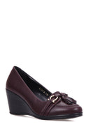 Women's Tassel Detailed Wedge Heeled Shoes | Derimod Women's Tassel Detailed Wedge Heeled Shoes | Derimod
