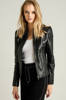 Glam Kadın Deri Ceket | Derimod Glam Kadın Deri Ceket | Derimod