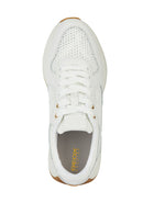 Geox Kadın Beyaz Amabel Bağcıklı Deri Sneaker | Derimod Geox Kadın Beyaz Amabel Bağcıklı Deri Sneaker | Derimod