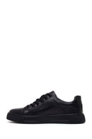 Erkek Siyah Bağcıklı Deri Sneaker | Derimod Erkek Siyah Bağcıklı Deri Sneaker | Derimod