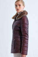 Emmy Kürklü Kadın Deri Ceket | Derimod Emmy Kürklü Kadın Deri Ceket | Derimod