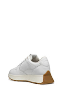 Geox Women's White D Amabel A - Nappa Laced Leather Sneaker | Derimod Geox Women's White D Amabel A - Nappa Laced Leather Sneaker | Derimod