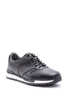 Erkek Kroko Detaylı Deri Sneaker | Derimod Erkek Kroko Detaylı Deri Sneaker | Derimod