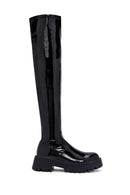 Women's Black Laptop Thick Soled Zippered Casual Boots | Derimod Women's Black Laptop Thick Soled Zippered Casual Boots | Derimod