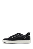 Men's Black Lace-up Leather Sneaker | Derimod Men's Black Lace-up Leather Sneaker | Derimod