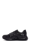 Erkek Siyah Bağcıklı Deri Casual Sneaker | Derimod Erkek Siyah Bağcıklı Deri Casual Sneaker | Derimod