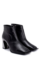 Women's Leather Heel Detailed Boots | Derimod Women's Leather Heel Detailed Boots | Derimod