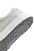Erkek Beyaz Kalın Tabanlı Bağcıklı Deri Sneaker | Derimod Erkek Beyaz Kalın Tabanlı Bağcıklı Deri Sneaker | Derimod