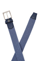Men's Blue Braided Leather Belt | Derimod Men's Blue Braided Leather Belt | Derimod