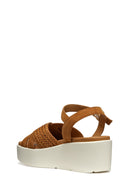 Geox Kadın Taba D Xand 2.2S A - Suede Bilekten Tokalı Dolgu Topuklu Deri Sandalet | Derimod Geox Kadın Taba D Xand 2.2S A - Suede Bilekten Tokalı Dolgu Topuklu Deri Sandalet | Derimod