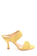 Women's Leather Heeled Slippers | Derimod Women's Leather Heeled Slippers | Derimod