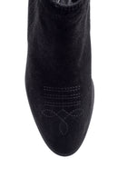 Women's Suede Leather Heeled Boots | Derimod Women's Suede Leather Heeled Boots | Derimod