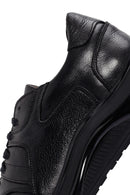 Erkek Siyah Bağcıklı Deri Casual Sneaker | Derimod Erkek Siyah Bağcıklı Deri Casual Sneaker | Derimod