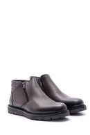 Men's Zipper Detailed Leather Boots | Derimod Men's Zipper Detailed Leather Boots | Derimod