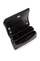 Women's Black Long Strap Printed Shoulder Bag | Derimod Women's Black Long Strap Printed Shoulder Bag | Derimod