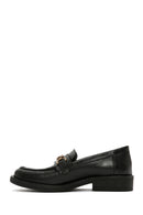 Kadın Siyah Toka Detaylı Deri Maskülen Loafer | Derimod Kadın Siyah Toka Detaylı Deri Maskülen Loafer | Derimod