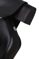 Woman Black Zip Closure Chunky-Heel Boot | Derimod Woman Black Zip Closure Chunky-Heel Boot | Derimod