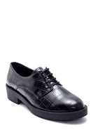 Women's Crocodile Patterned Masculine Shoes | Derimod Women's Crocodile Patterned Masculine Shoes | Derimod