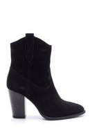 Women's Suede Leather Cowboy Boots | Derimod Women's Suede Leather Cowboy Boots | Derimod