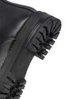 Woman Black Zippered Thick-Soled Combat Boots | Derimod Woman Black Zippered Thick-Soled Combat Boots | Derimod