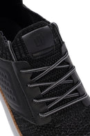 Men's Black Fabric Sneakers | Derimod Men's Black Fabric Sneakers | Derimod