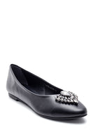 Women's Stone Detailed Ballerinas | Derimod Women's Stone Detailed Ballerinas | Derimod